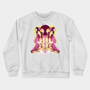 Girl sitting wearing hat Crewneck Sweatshirt